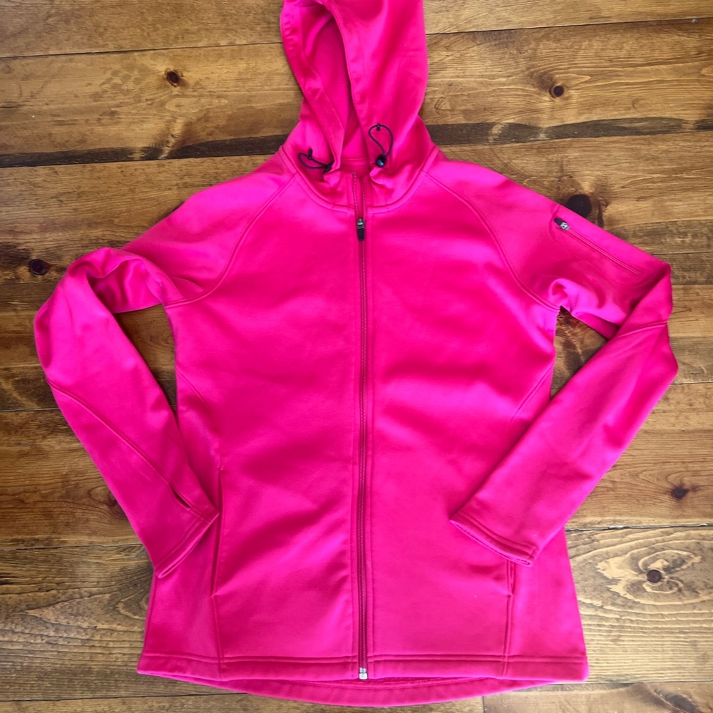 Sport-Tek Vibrant Pink Hooded full zip sweatshirt size Medium